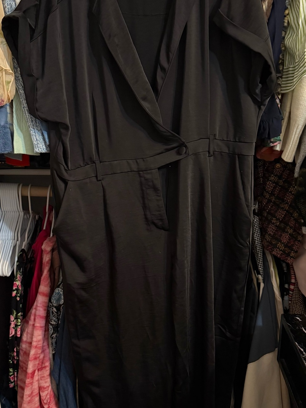 Forever 21 Black wrap jumpsuit 3x